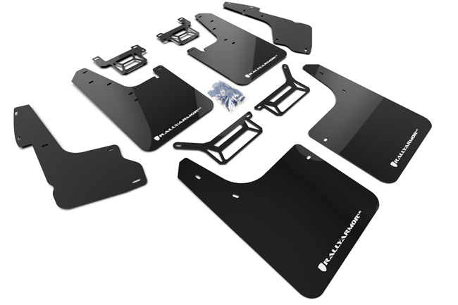 2012-24 Toyota 4Runner Black UR Mud Flap White Logo