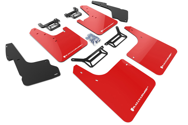 2012-24 Toyota 4Runner Red UR Mud Flap White Logo
