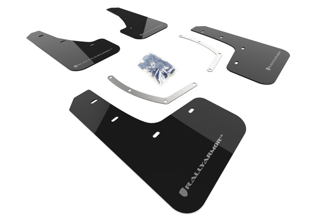 2018-25 Subaru Ascent Black UR Mud Flap Silver Logo