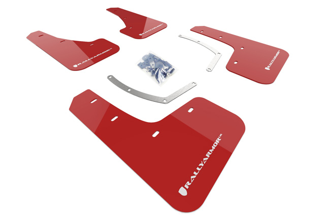 2018-25 Subaru Ascent Red UR Mud Flap White Logo