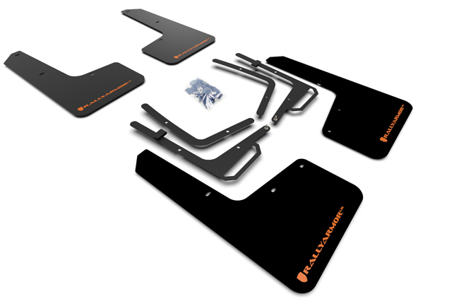 2017-20 Ford Raptor Black UR Mud Flap Orange Logo
