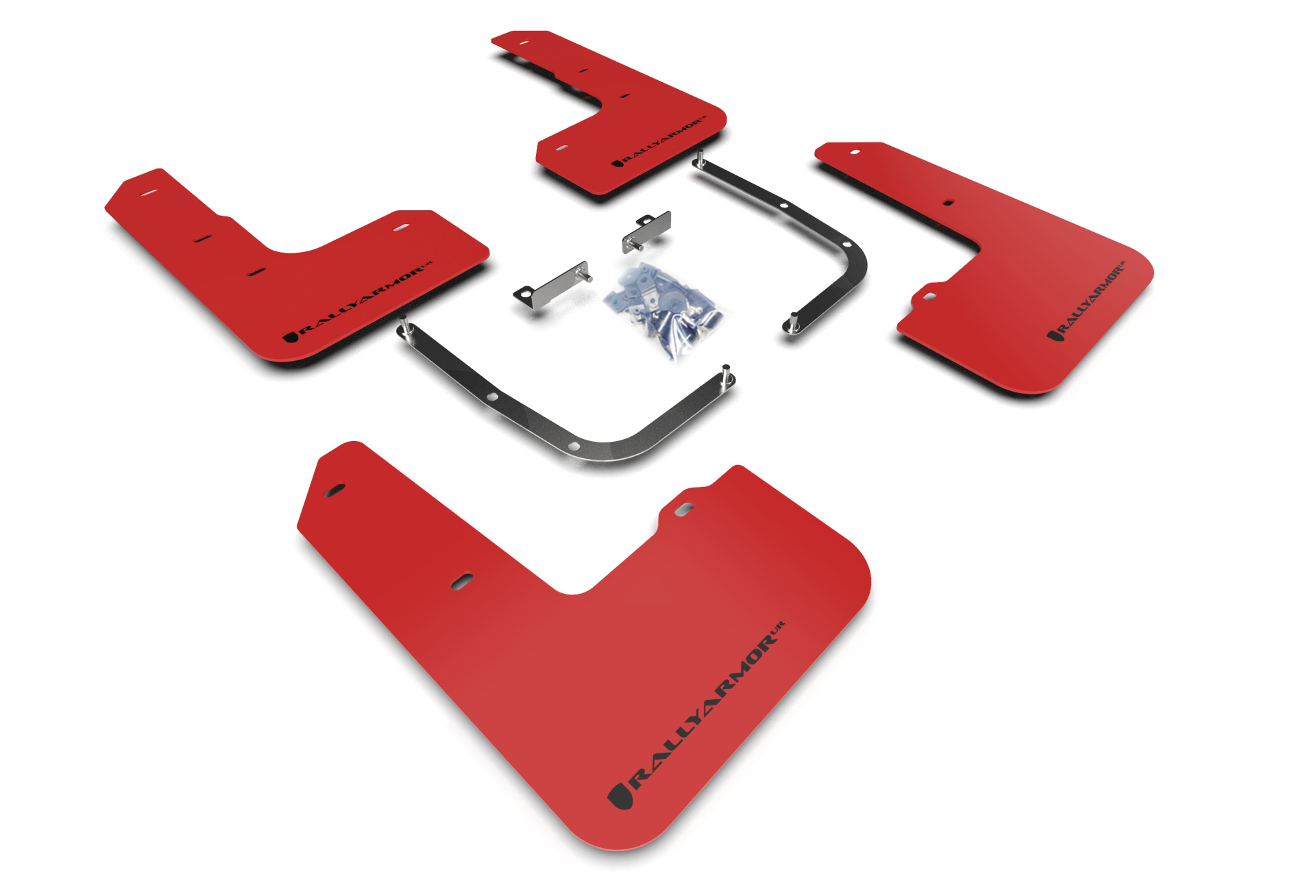 2019-22 Hyundai Veloster N Red UR Mud Flap Black Logo