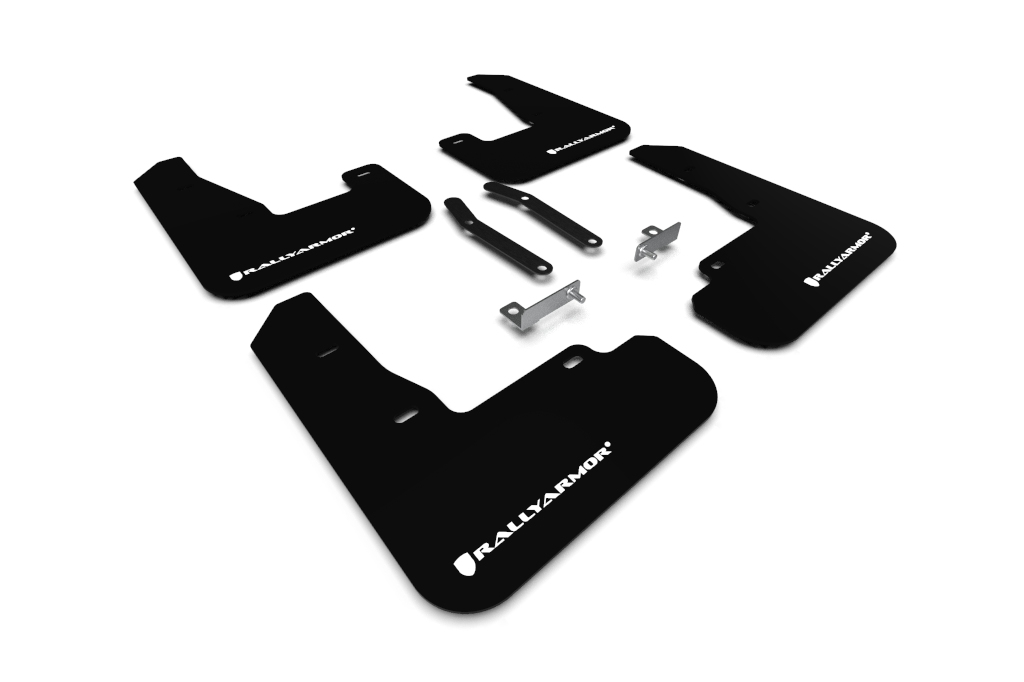 2019-21 Hyundai Elantra GT N Line, i30 N Black UR Mud Flap White Logo
