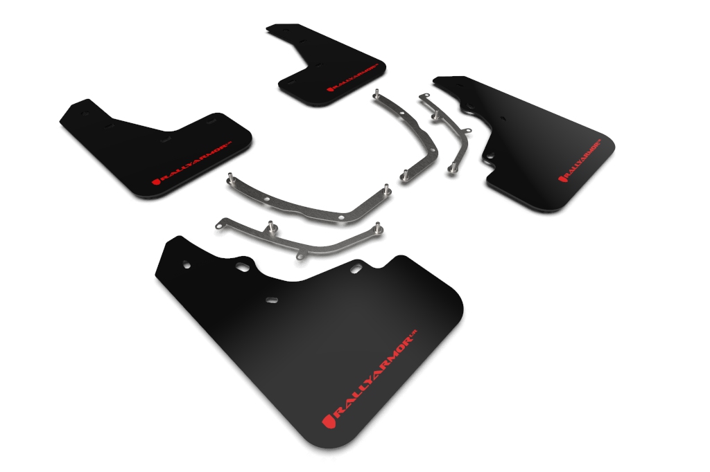 2019-25 Mazda3 Hatchback Black UR Mud Flap Red Logo