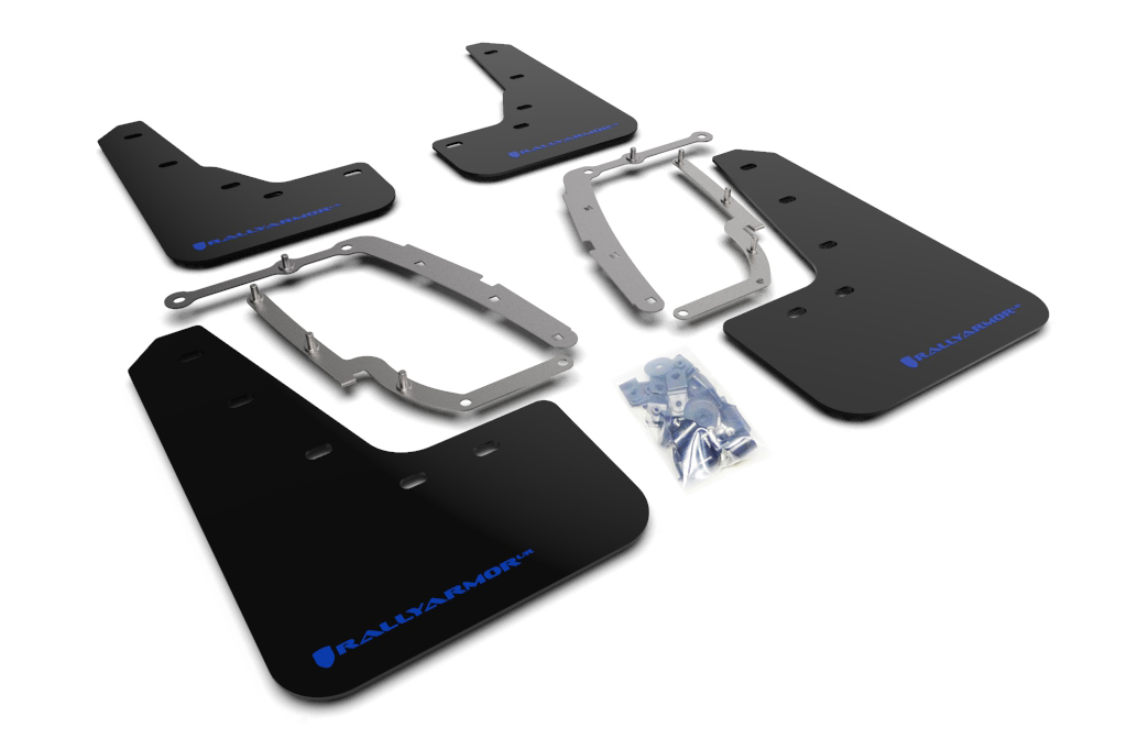 2017-23 Tesla Model 3 Black UR Mud Flap Blue Logo