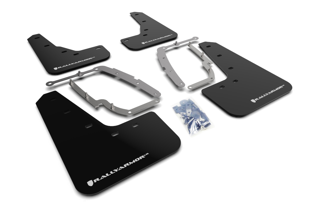 2017-23 Tesla Model 3 Black UR Mud Flap White Logo