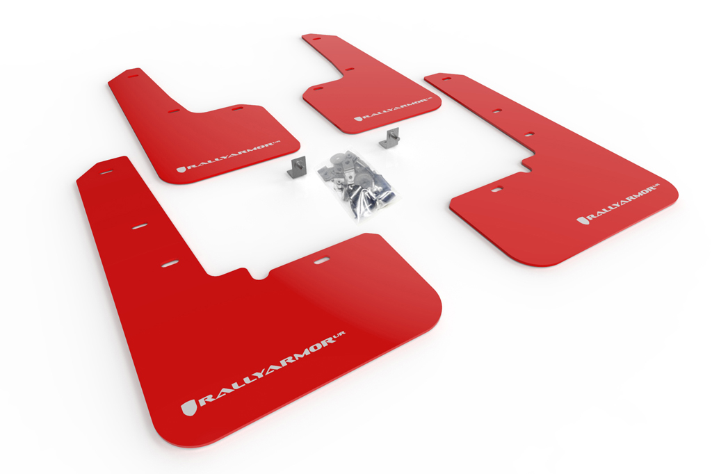 2020-25 Subaru Outback Red UR Mud Flap White Logo