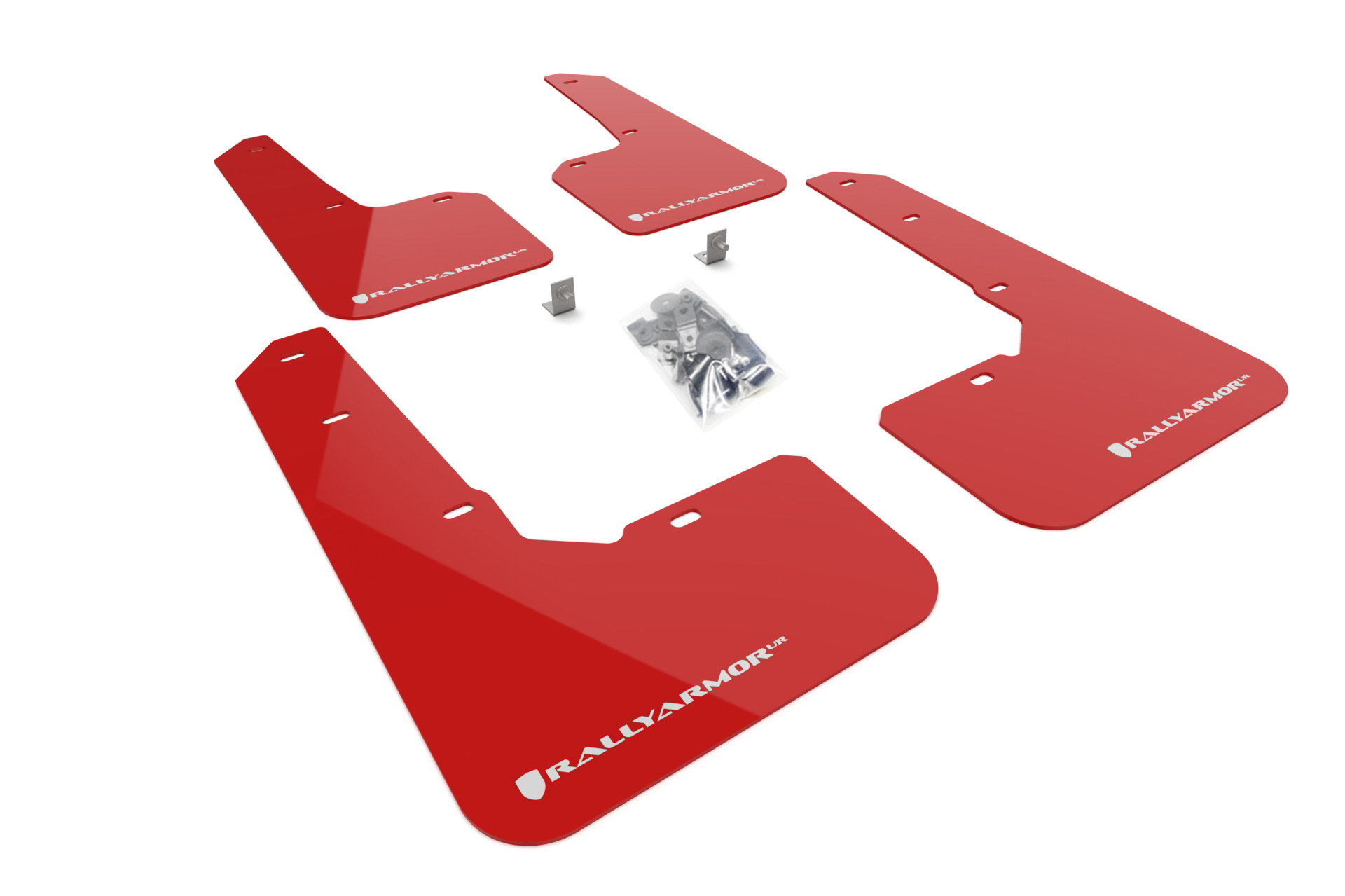 2022-25 Subaru Outback Wilderness Red Mud Flap White Logo