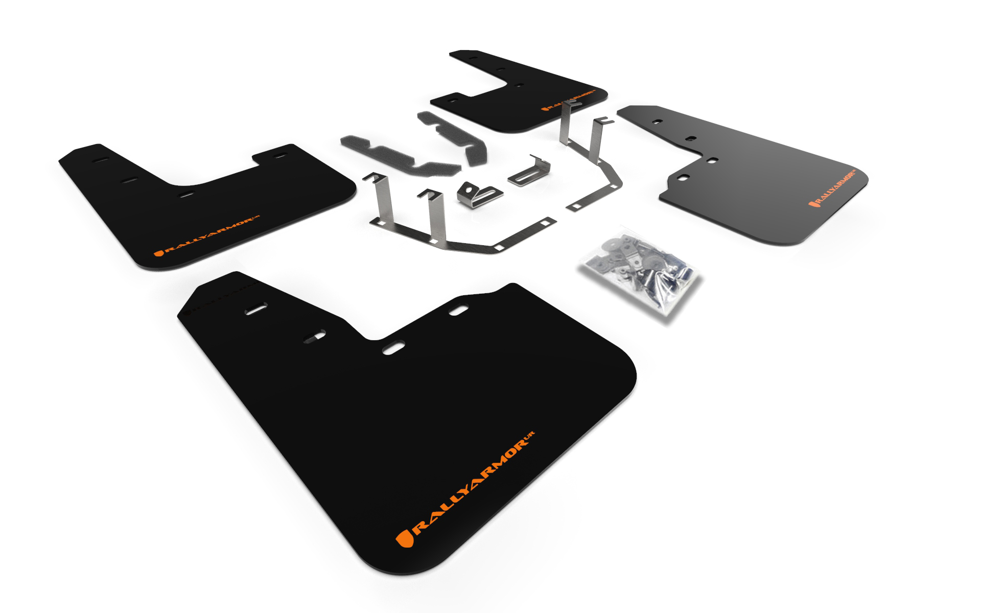 2018-23 Mk8 Ford Fiesta ST Black Mud Flap Orange Logo