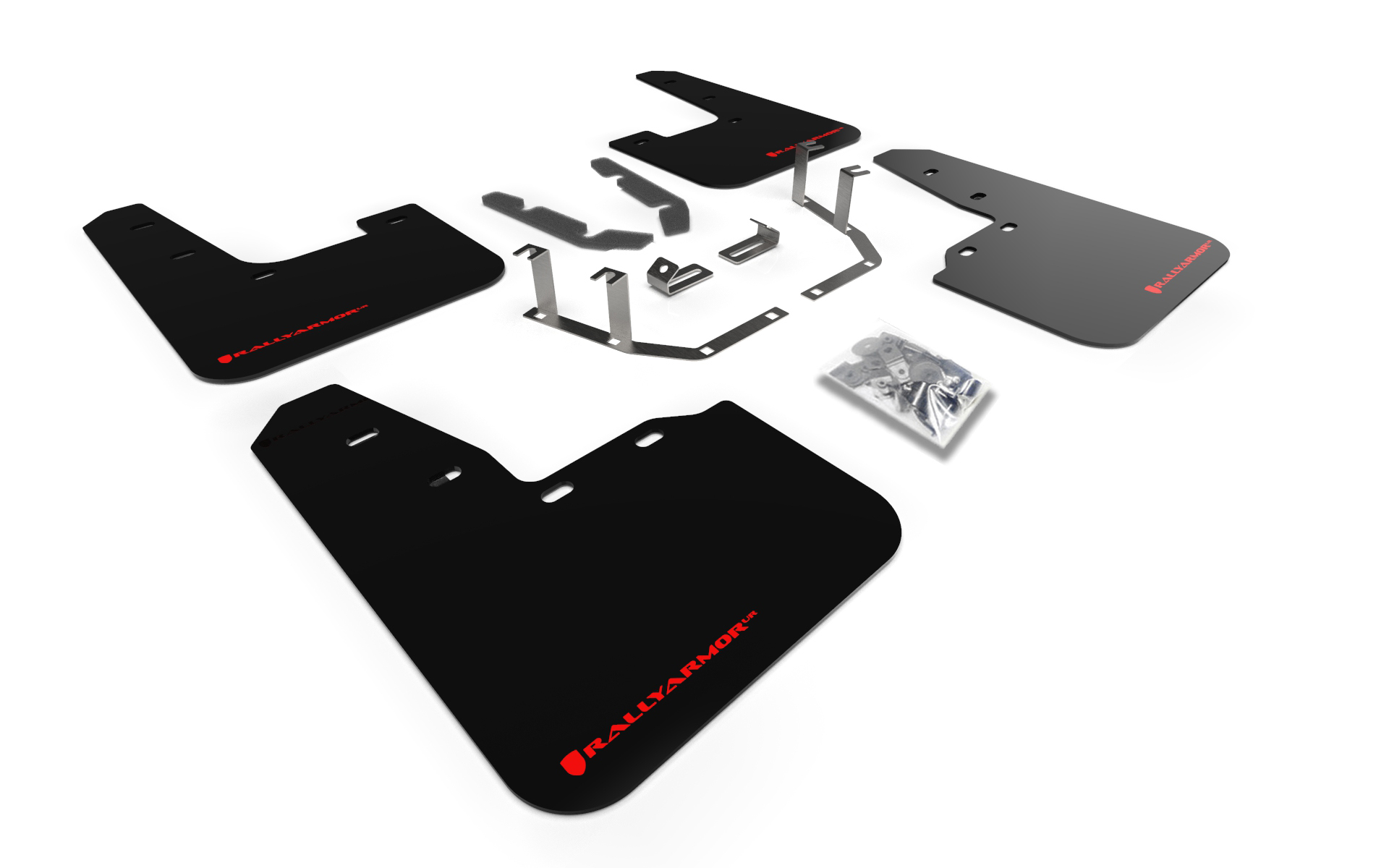 2018-23 Mk8 Ford Fiesta ST Black Mud Flap Red Logo