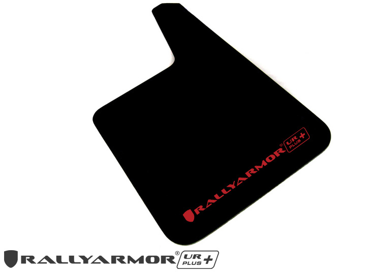 Universal UR Plus Black Mud Flap Red Logo